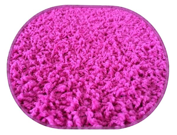 Vopi koberce Kusový koberec Color shaggy ružový ovál - 57x120 cm