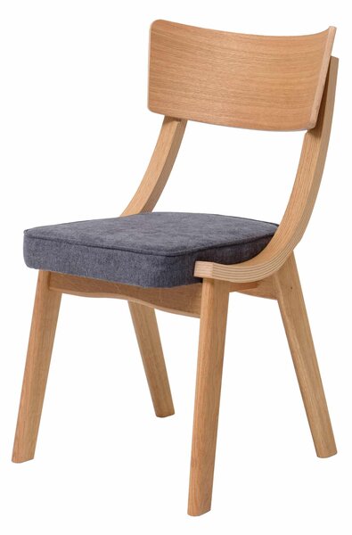 Jedálenská stolička Diran so sivým čalúnením