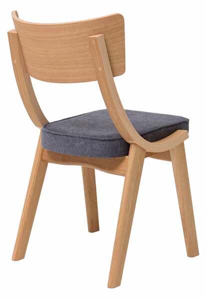Jedálenská stolička Diran so sivým čalúnením