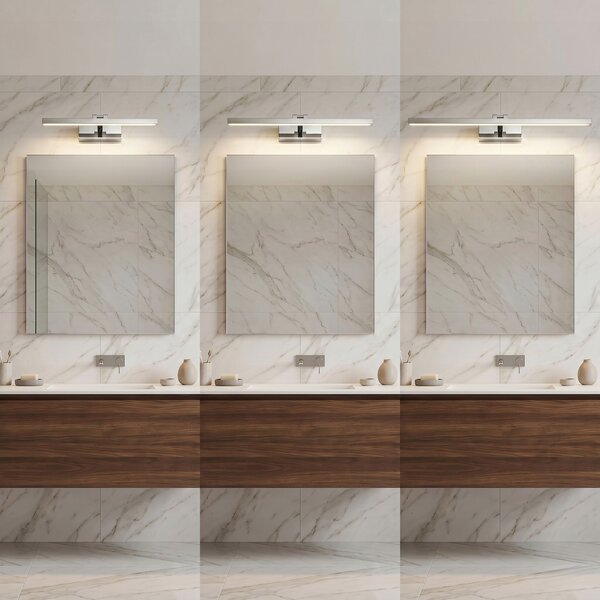 Toolight Toolight, LED nástenné svietidlo, 80cm, 13W, 4000K, 1000lm, APP1859-1W, chrómová, OSW-66012