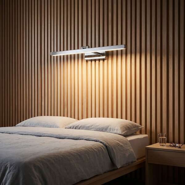 Toolight Toolight, LED nástenné svietidlo, 60cm, 9W, 4000K, 500lm, APP1858-1W, chrómová, OSW-66011