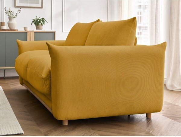 Žltá rozkladacia pohovka 214 cm Ernest – Bobochic Paris