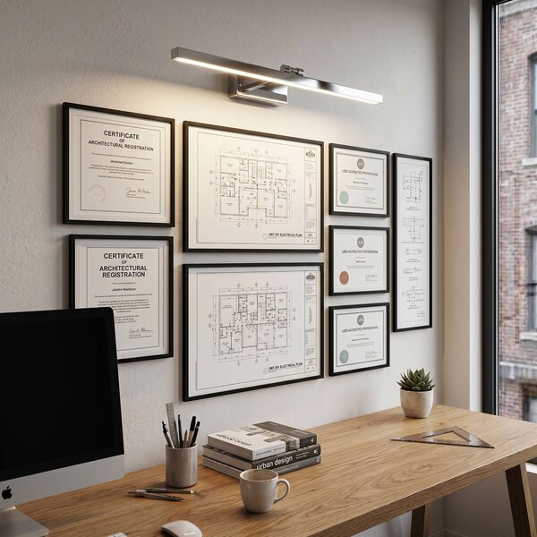 Toolight Toolight, LED nástenné svietidlo, 80cm, 13W, 4000K, 1000lm, APP1859-1W, chrómová, OSW-66012