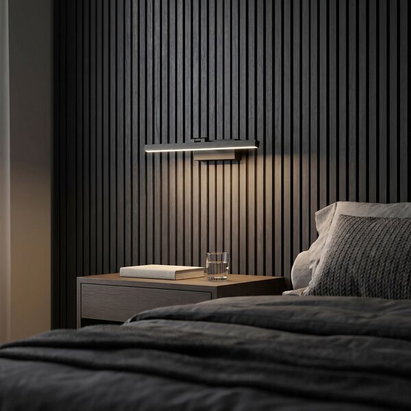 Toolight Toolight, LED nástenné svietidlo, 40cm, 6W, 4000K, 500lm, APP1866-1W, čierna matná, OSW-66022