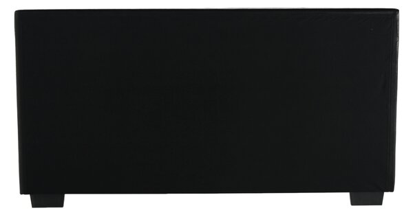 KONDELA Manželská posteľ s roštom, 160x200, čierna ekokoža, MIKEL