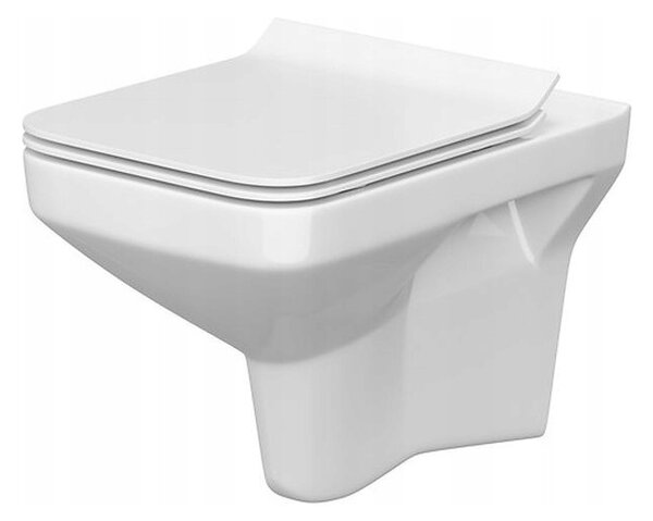 Cersanit Como Clean On, závesná wc misa + antibakteriálne sedátko z duroplastu, biela, K701-102
