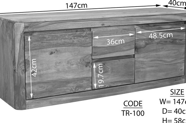 MONTREAL Komoda 58x147 cm, palisander