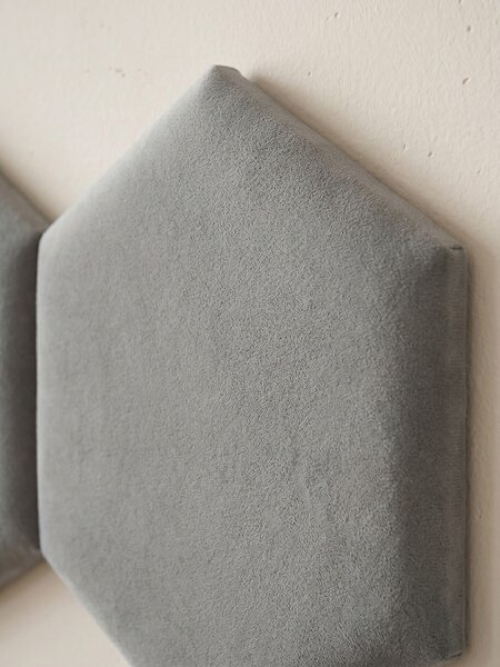 Sinsay - Čalúnené hexagonálne nástenné panely 2 pack - svetlošedá