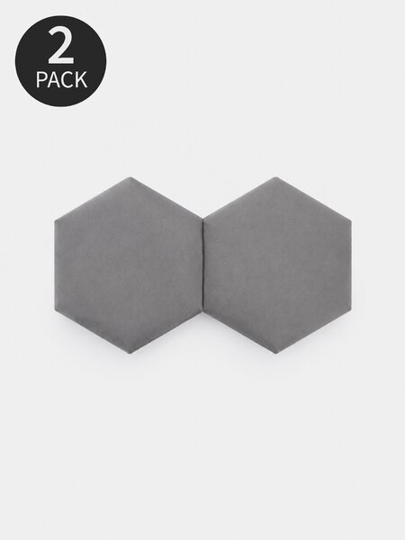 Sinsay - Čalúnené hexagonálne nástenné panely 2 pack - svetlošedá