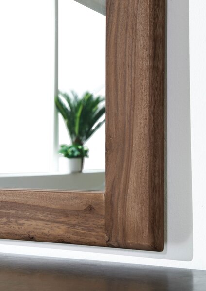 MONTREAL Zrkadlo z indického palisandra, morený do červeno-hneda, 100x3x70
