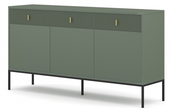 NovýNábytok.sk Komoda Magara 3D3S (zelená + čierna). Vlastná spoľahlivá doprava až k Vám domov. 1123680
