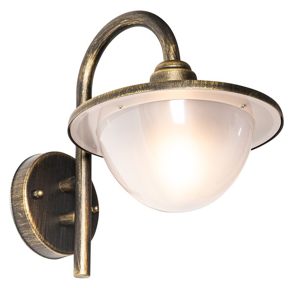 Klasická vonkajšia nástenná lampa starožitné zlato IP44 - Bruges