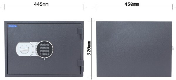 Ohňovzdorný trezor elektronický S 60 P, 21 l