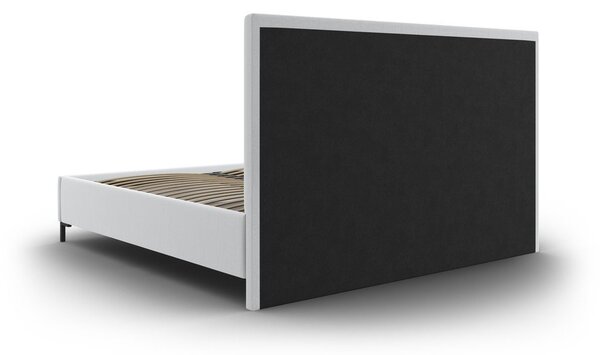 Svetlosivá čalúnená dvojlôžková posteľ s úložným priestorom s roštom 180x200 cm Casey – Mazzini Beds