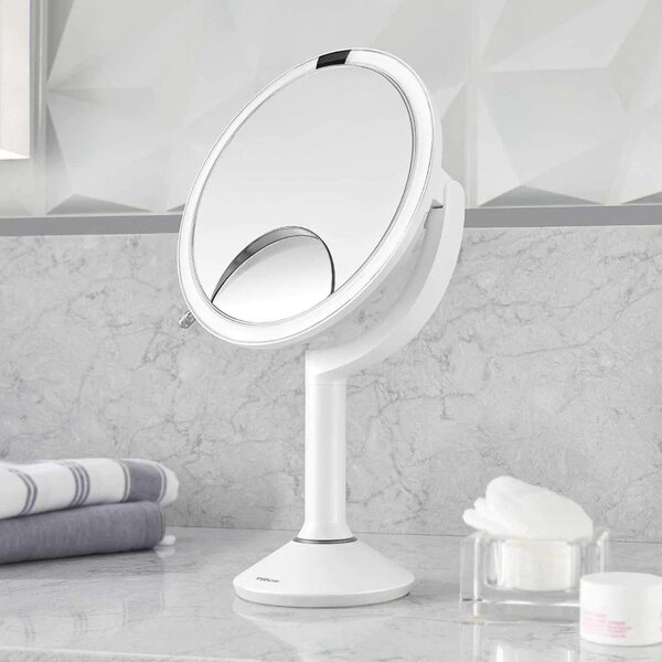 Kozmetické zrkadlo s osvetlením/zväčšovacie (5x) ø 20 cm Sensor Trio – simplehuman