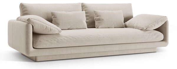 Biela zamatová pohovka 220 cm Torino – Micadoni