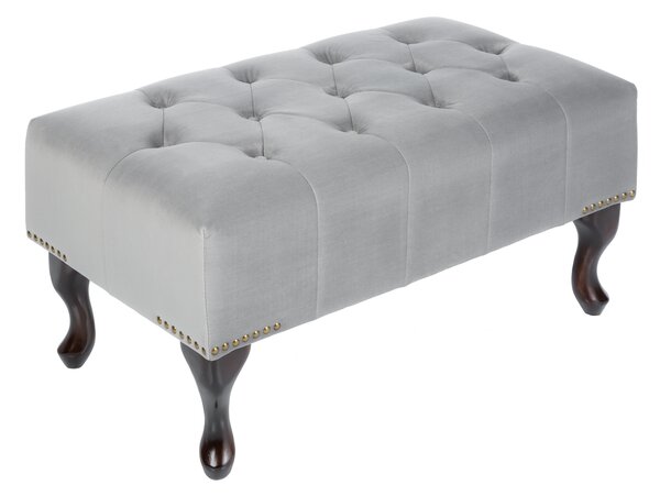 Taburetka CHESTERFIELD 80 cm - strieborná