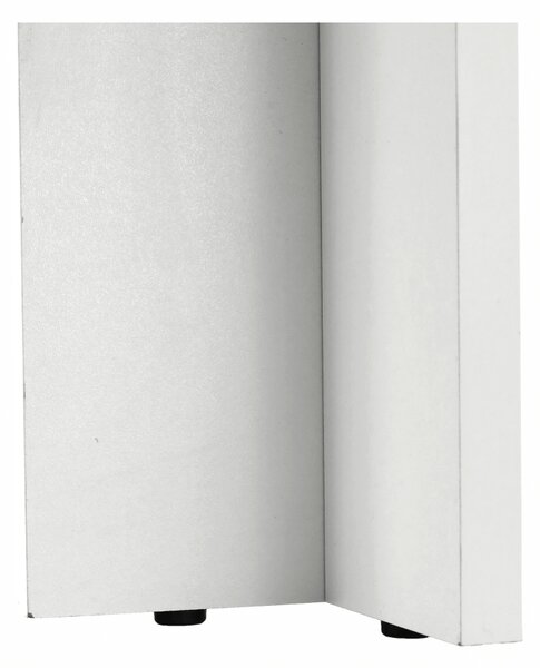 KONDELA Jedálenský stôl, biela/čierna, 120x80 cm, KRAZ