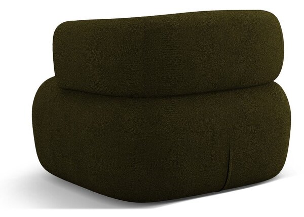 Zelené kreslo z textílie bouclé Jenny – Micadoni Home