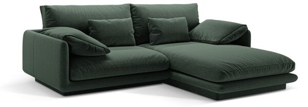 Tmavozelená rohová pohovka (pravý roh) Torino – Micadoni Home