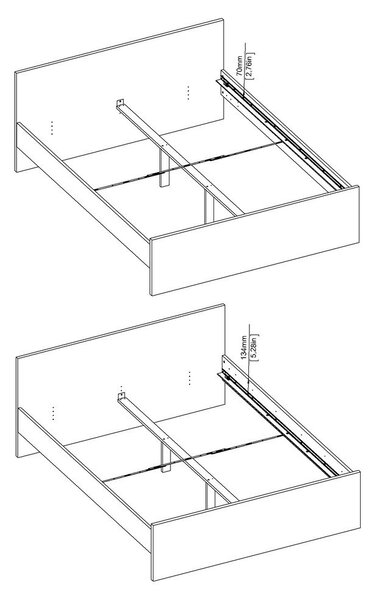 Biela dvojlôžková posteľ 160x200 cm Naia – Tvilum