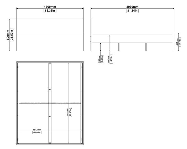 Biela dvojlôžková posteľ 160x200 cm Naia – Tvilum