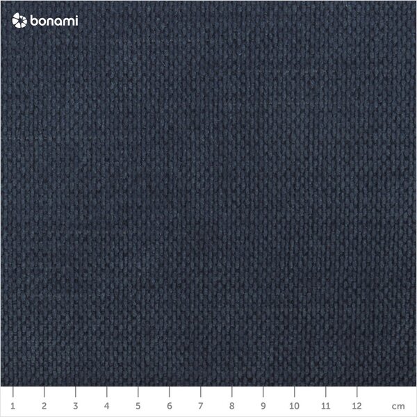 Tmavomodrá čalúnená dvojlôžková posteľ s úložným priestorom a roštom 160x200 cm Kelp – Micadoni Home