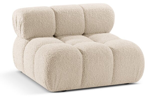 Béžový modul pohovky z textílie bouclé (stredový diel) Bellis – Micadoni Home