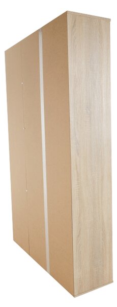 KONDELA Skriňa s regálom, dub sonoma/biela, MAURUS NEW MA52