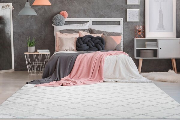 KOBEREC, 80/150 cm sivá, biela - Online Only bytové doplnky, Online Only