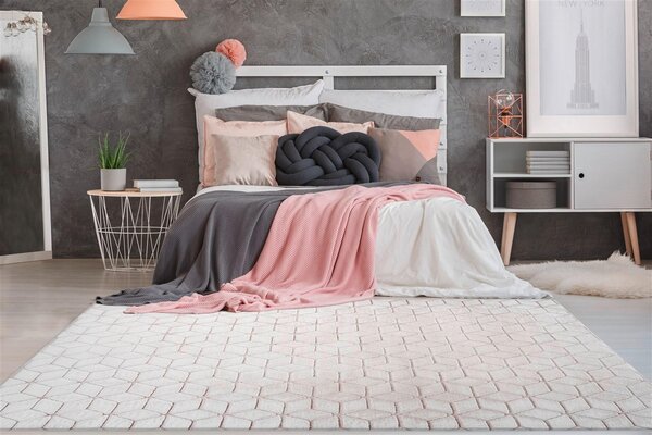 KOBEREC, 120/160 cm biela, ružové zlato Kayoom - Online Only bytové doplnky, Online Only