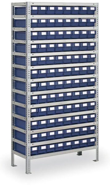 Regál s plastovými boxmi MAX - 2000 x 400 x 1000 mm, 96x box B