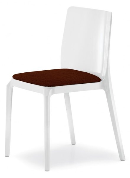 PEDRALI - Stolička BLITZ biela s čalúneným sedadlom - VÝPREDAJ - 30% zľava