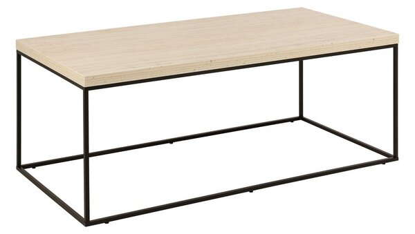 Béžový konferenčný stolík s doskou v dekore mramoru 55x110 cm Barossa – Actona