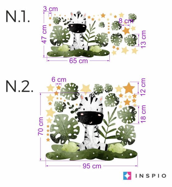 INSPIO-textilná prelepiteľná nálepka - Samolepiace tapety - Malá zebra