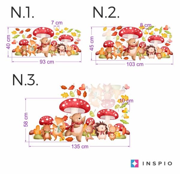 INSPIO-textilná prelepiteľná nálepka - Tapety na steny - Tancujúce zvieratká na lúke