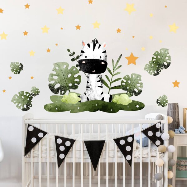 INSPIO-textilná prelepiteľná nálepka - Samolepiace tapety - Malá zebra