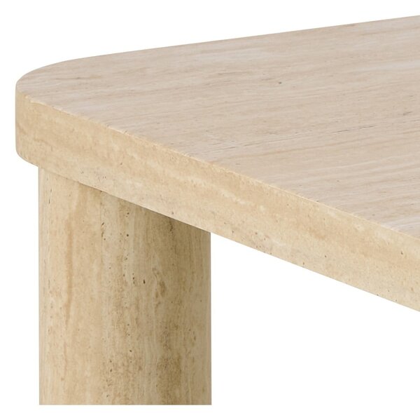 Béžový konferenčný stolík v dekore mramoru 60x60 cm Solano – Actona