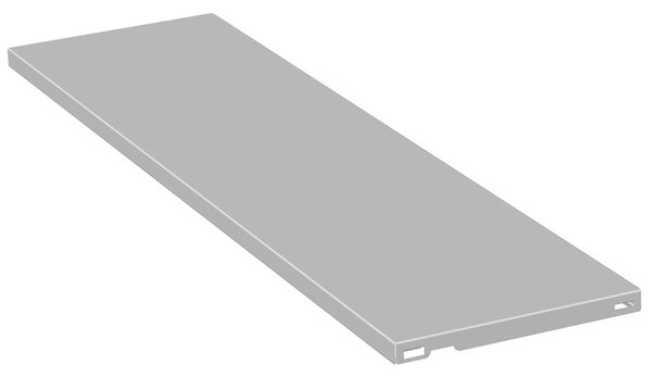 Kovová polica pre ELEMENT SYSTEM, 800 x 200 mm, sivá, balenie 2 ks
