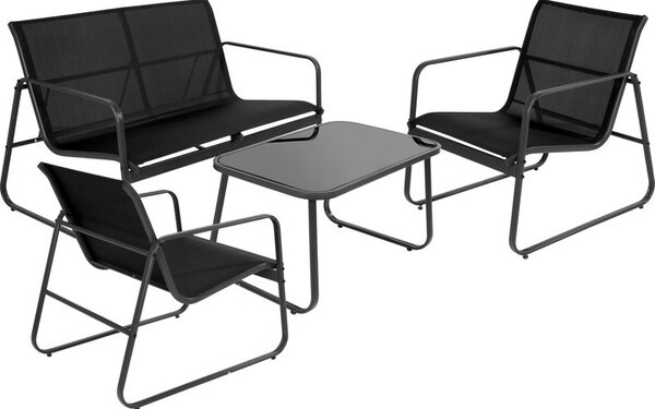 PROGARDEN Záhradný nábytok lavice + 2 stoličky a stôl sada 4 ks KO-FD4300500