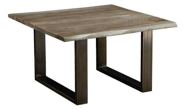 Konferenčný stolík METALL 80x80 cm, dymová, palisander