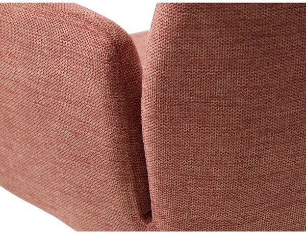 Ružové čalúnené jedálenské kreslo s podrúčkami Roxana – Unique Furniture