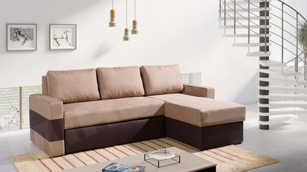 Mirjan24 Rohová sedacia súprava Deco, Dostupné poťahy: Soft 066 + Lux 02, Strana: pravá 5902928045901