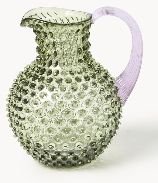 Ručne fúkaný džbán Hobnail, 2 l