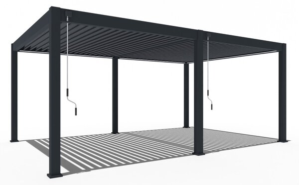 Ratanea Bioklimatická pergola POSITO 6x3m antracit - voľne stojaca dodanie: BEZ MONTÁŽE