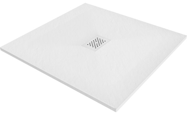 Mexen Hugo, štvorcová sprchová vanička SMC 100 x 100 cm, biela, biela krytka, 42101010-W