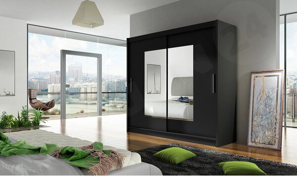 Mirjan24 Skriňa London VII, Farby: čierna, Osvetlenie: osvetlenie LED RGB - farebné 5902928553246