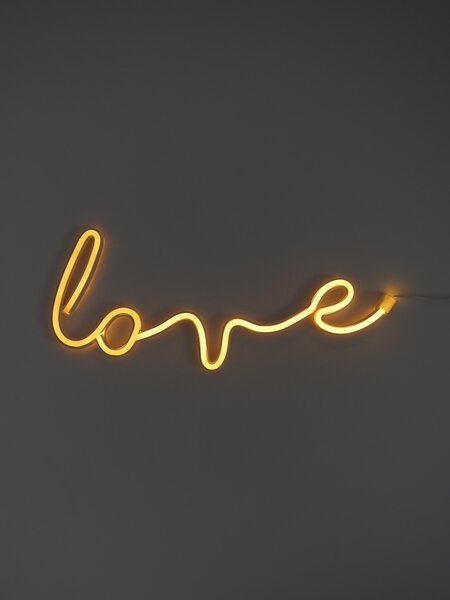 Sinsay - LED lampa v tvare nápisu „Love“ - biela
