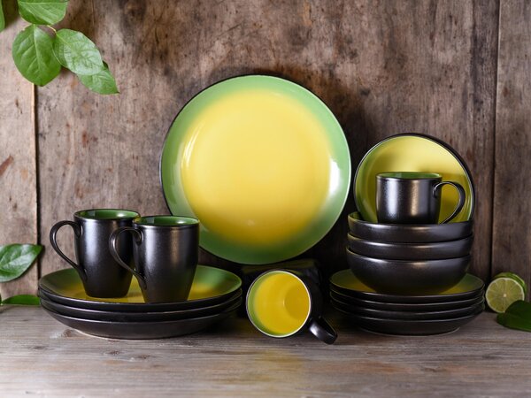 KOMBINOVANÝ SERVIS, 16-dielne, kamenina Creatable - Online Only bytové doplnky, Online Only
