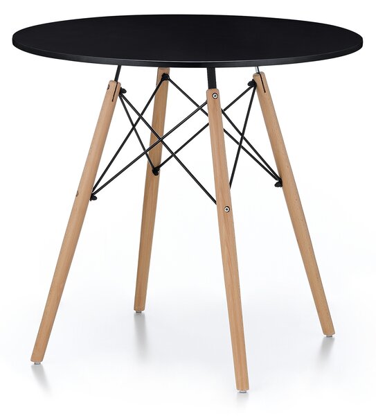 Aga Jedálenský stôl 80 cm Čierny